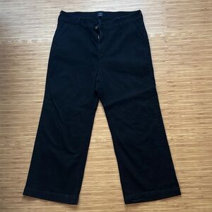 J. Crew Factory Women’s High Rise Wide Leg Black Trouser Jean size 35